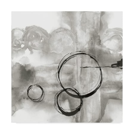 Chris Paschke 'Full Circle Ii Gray' Canvas Art,35x35
